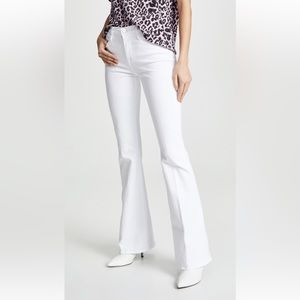Frame le high flare jeans, white